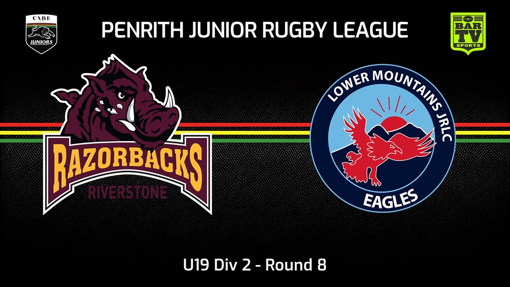 240602-video-Penrith & District Junior Rugby League Round 8 - U19 Div 2 - Riverstone Razorbacks v Lower Mountains Slate Image