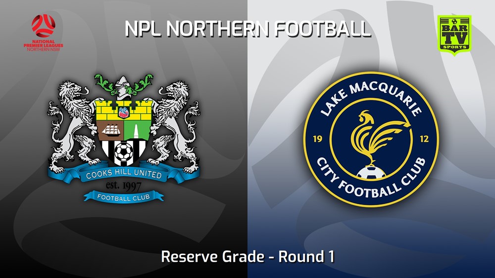 230304-NNSW NPLM Res Round 1 - Cooks Hill United FC (Res) v Lake Macquarie City FC Res Slate Image