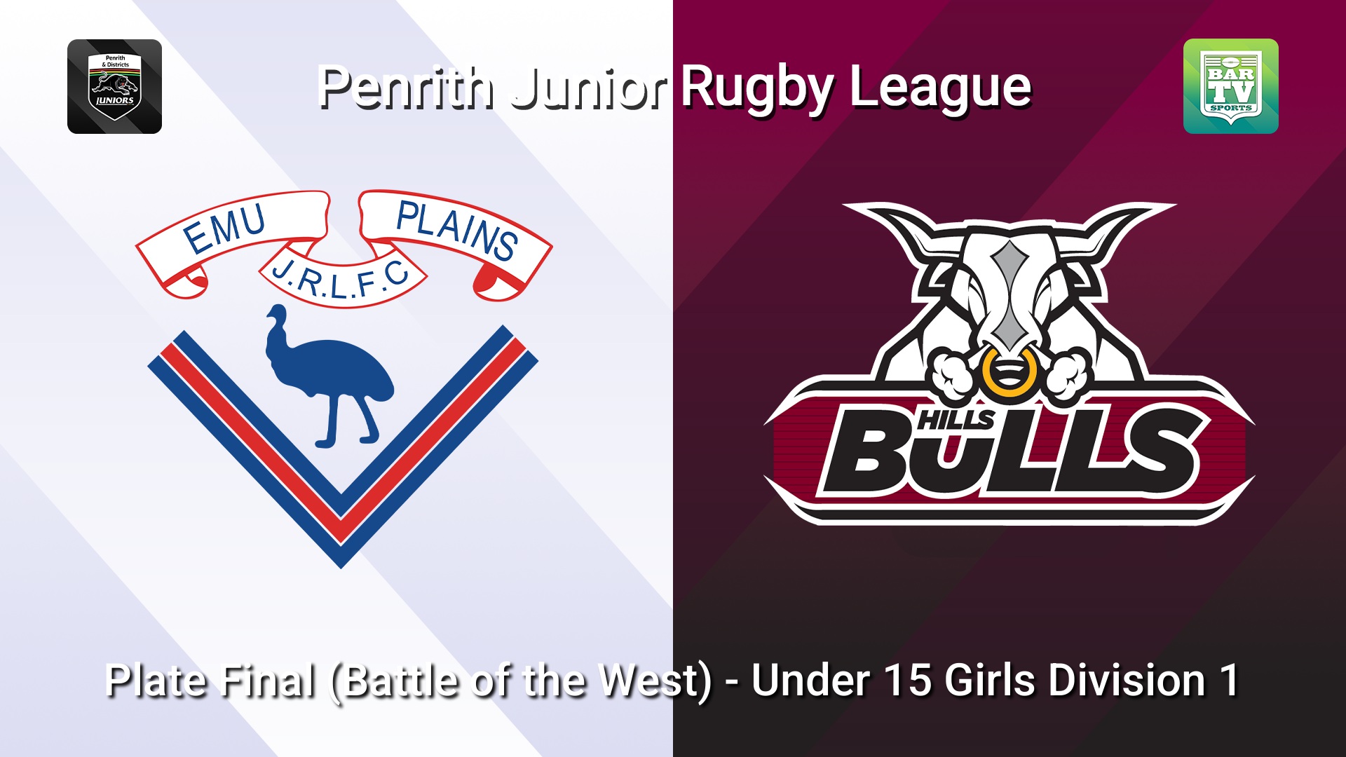260919-video-Penrith & District Junior Rugby League Plate Final (Battle of the West) - Under 15 Girls Division 1 - Emu Plains v Hills Bulls Slate Image