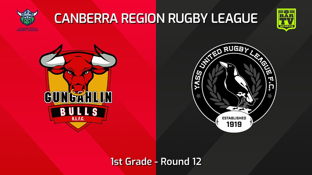240629-video-Canberra Round 12 - 1st Grade - Gungahlin Bulls v Yass Magpies Slate Image