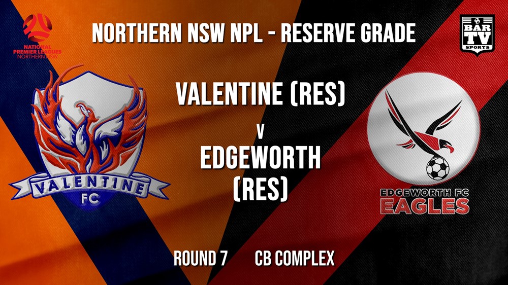 NPL NNSW RES Round 7 - Valentine Phoenix FC (Res) v Edgeworth Eagles (Res) Slate Image