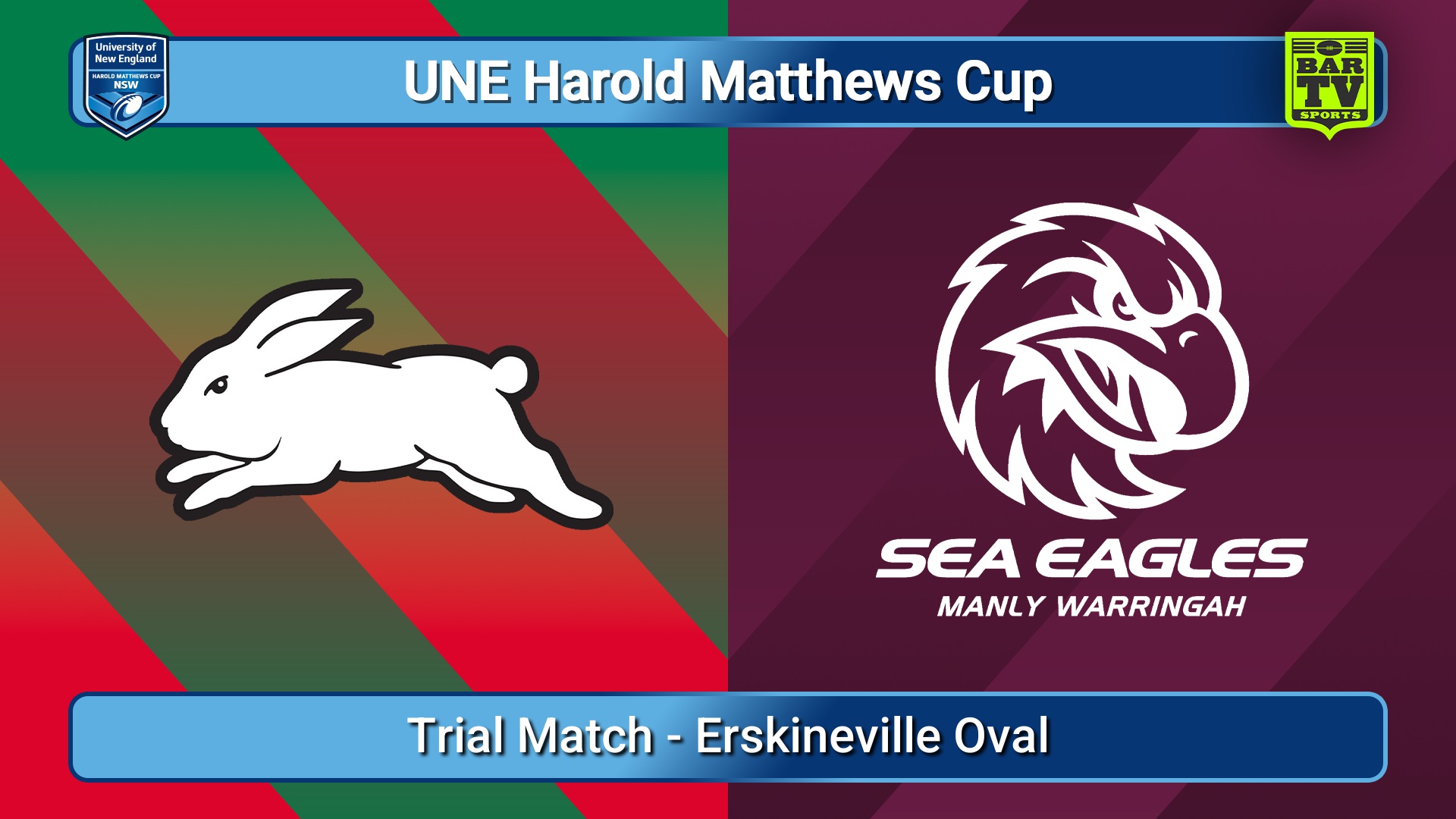 251213-video-UNE Harold Matthews Cup Trial Match - South Sydney Rabbitohs v Manly Warringah Sea Eagles Minigame Slate Image