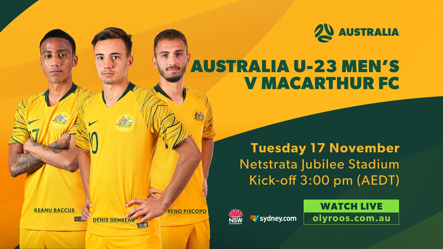 International Friendlies Friendly - Australia U23s v Macarthur FC Minigame Slate Image