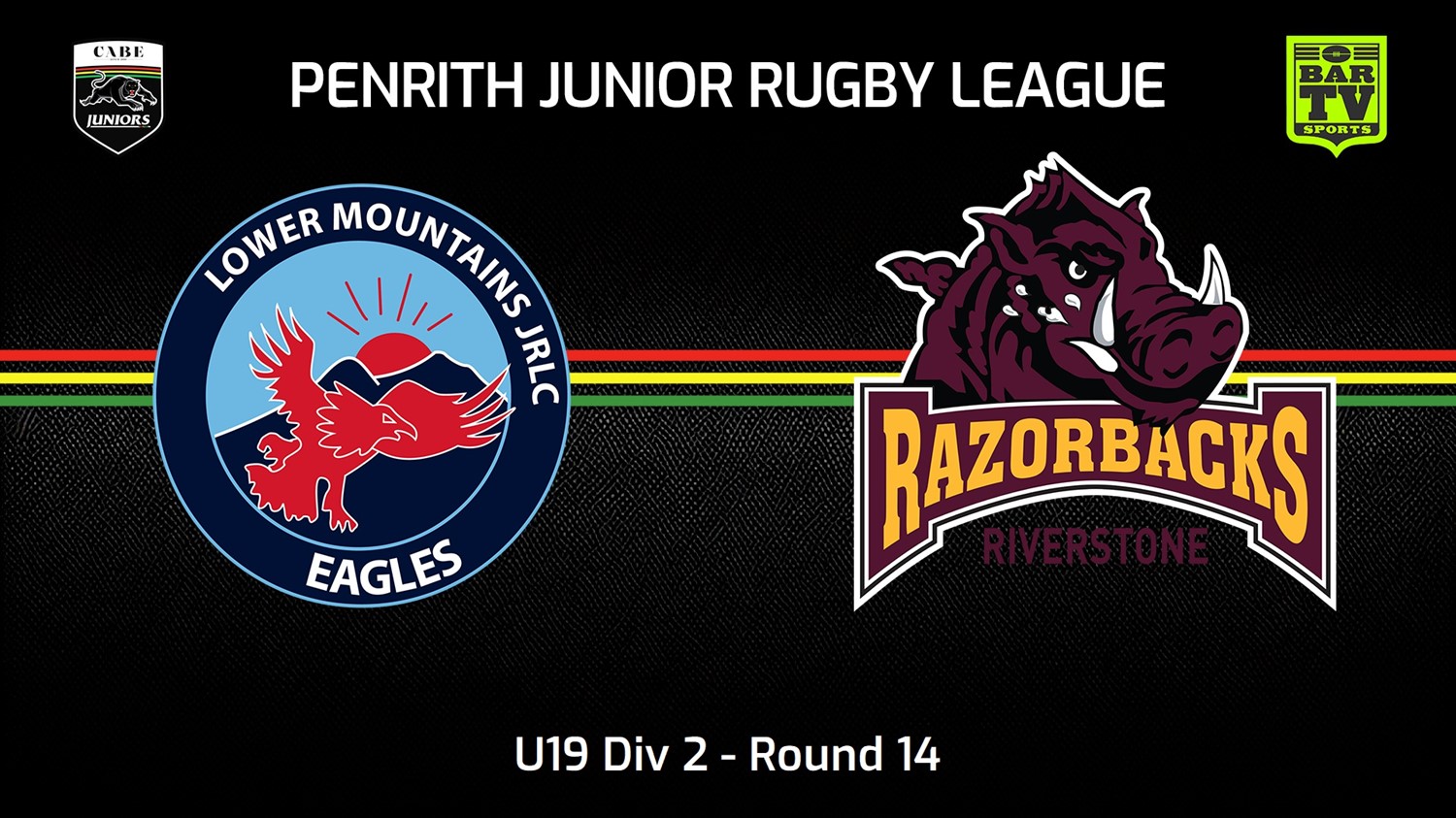 230730-Penrith & District Junior Rugby League Round 14 - U19 Div 2 - Lower Mountains v Riverstone Minigame Slate Image