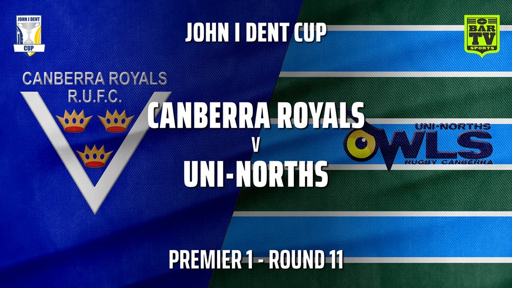 210710-John I Dent (ACT) Round 11 - Premier 1 - Canberra Royals v UNI-Norths Slate Image