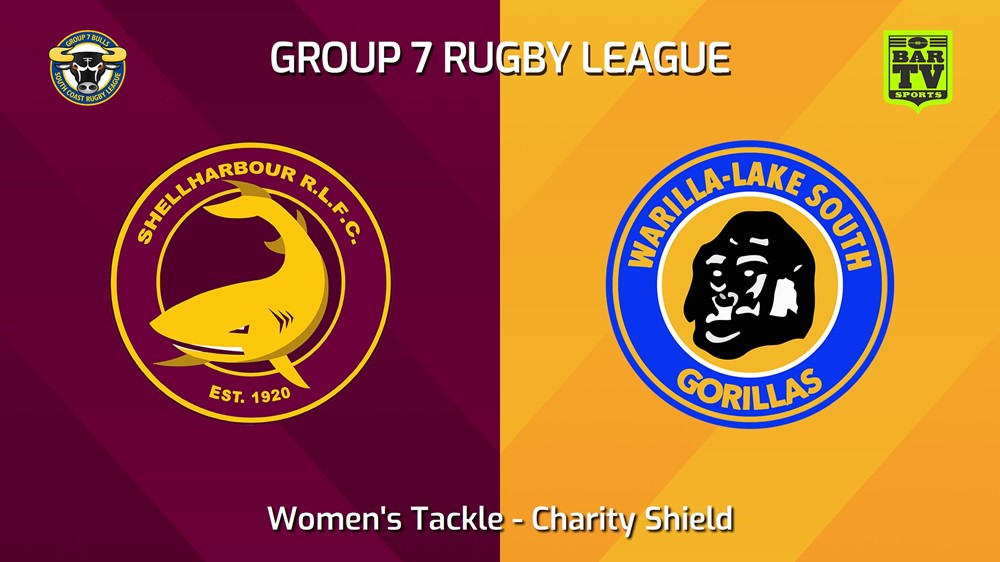 240517-video-South Coast Charity Shield - Women's Tackle - Shellharbour Sharks v Warilla-Lake South Gorillas Slate Image