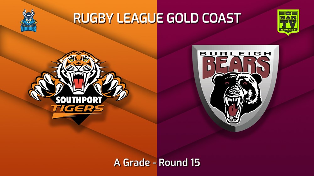 220814-Gold Coast Round 15 - A Grade - Southport Tigers v Burleigh Bears Slate Image