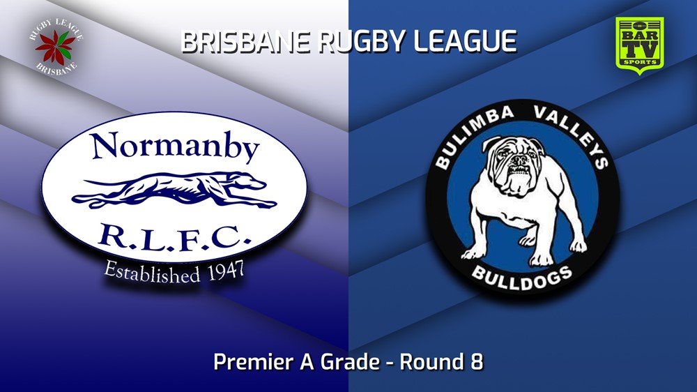 230520-BRL Round 8 - Premier A Grade - Normanby Hounds v Bulimba Valleys Bulldogs Slate Image