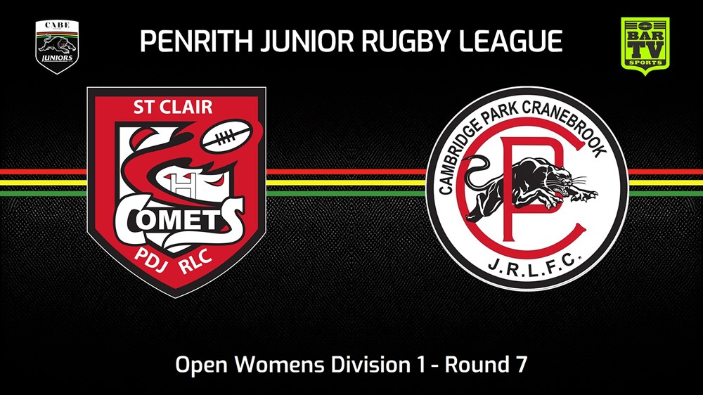 240526-video-Penrith & District Junior Rugby League Round 7 - Open Womens Division 1 - St Clair v Cambridge Park Slate Image