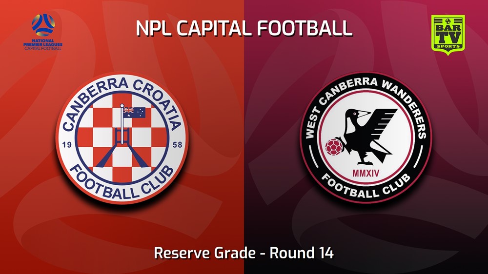 230716-NPL Women - Reserve Grade - Capital Football Round 14 - Canberra Croatia FC (women) v West Canberra Wanderers FC (women) Slate Image