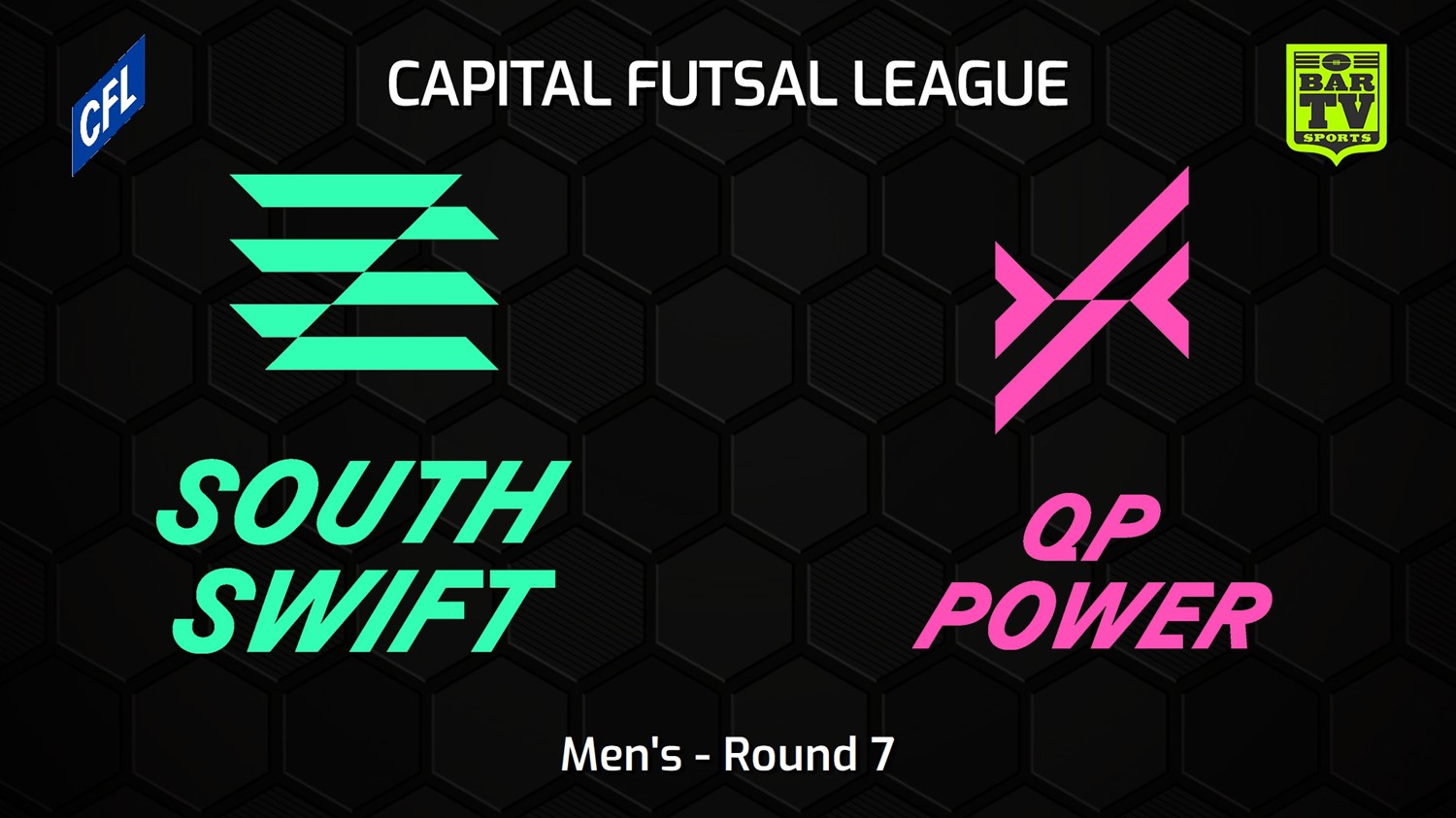 221210-Capital Football Futsal Round 7 - Men's - South Canberra Swift v Queanbeyan-Palerang Power Minigame Slate Image