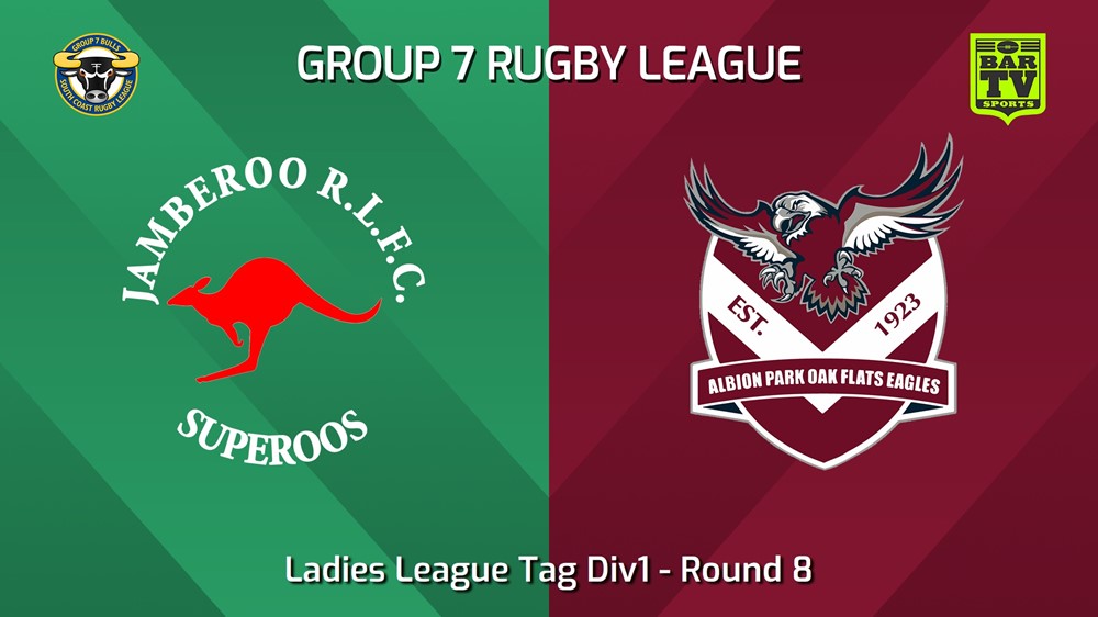 240525-video-South Coast Round 8 - Ladies League Tag Div1 - Jamberoo Superoos v Albion Park Oak Flats Eagles Slate Image