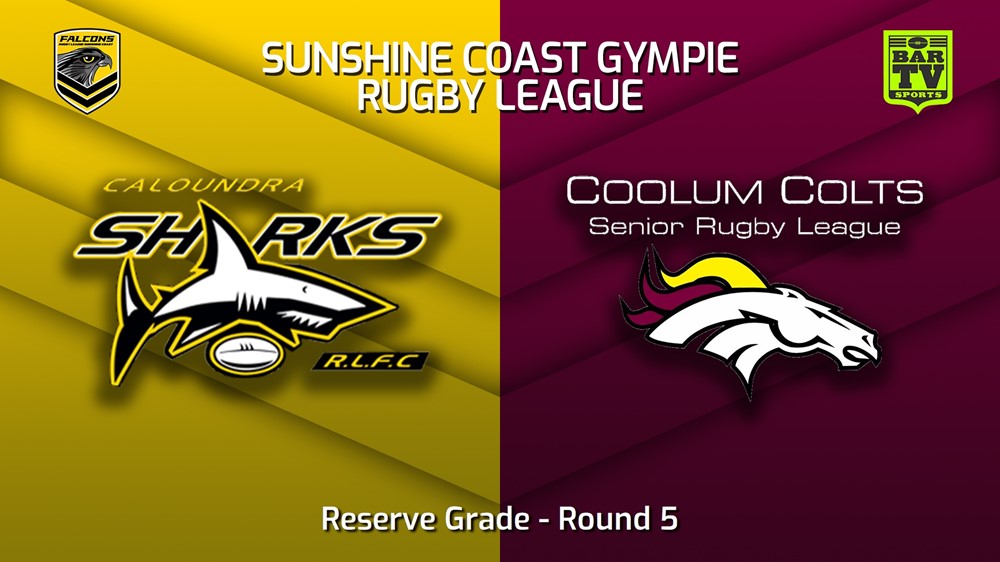 230506-Sunshine Coast RL Round 5 - Reserve Grade - Caloundra Sharks v Coolum Colts Slate Image