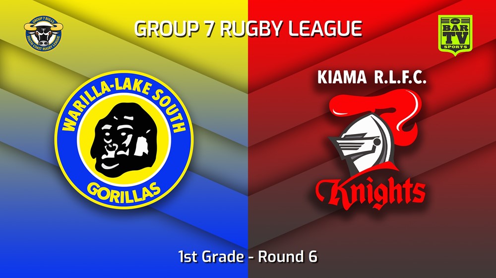 230507-South Coast Round 6 - 1st Grade - Warilla-Lake South Gorillas v Kiama Knights Slate Image