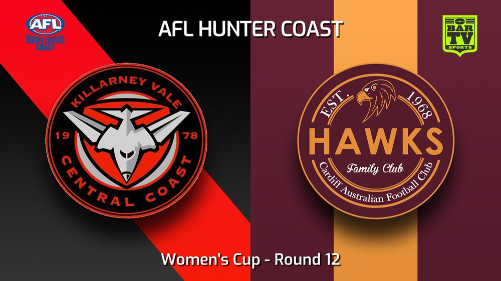 240629-video-AFL Hunter Central Coast Round 12 - Women's Cup - Killarney Vale Bombers v Cardiff Hawks Minigame Slate Image