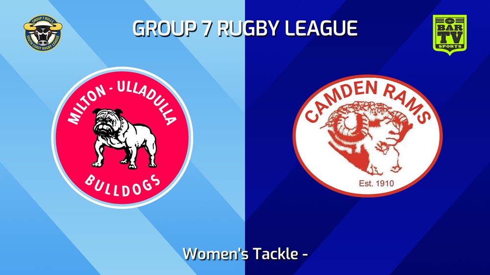 240629-video-South Coast U18s Women's Tackle - Milton-Ulladulla Bulldogs v Camden Rams Slate Image