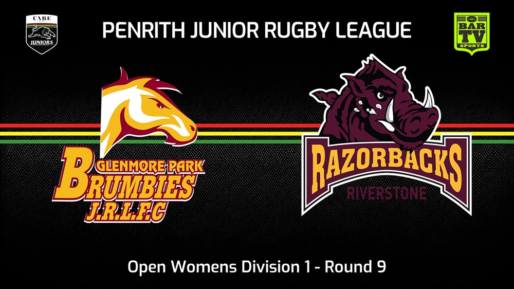 240609-video-Penrith & District Junior Rugby League Round 9 - Open Womens Division 1 - Glenmore Park Brumbies v Riverstone Razorbacks Slate Image