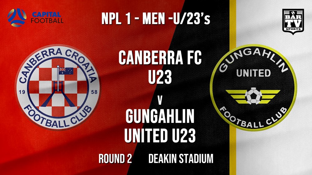 NPL1 Men - U23 - Capital Football  Round 2 - Canberra FC U23 v Gungahlin United U23 Slate Image