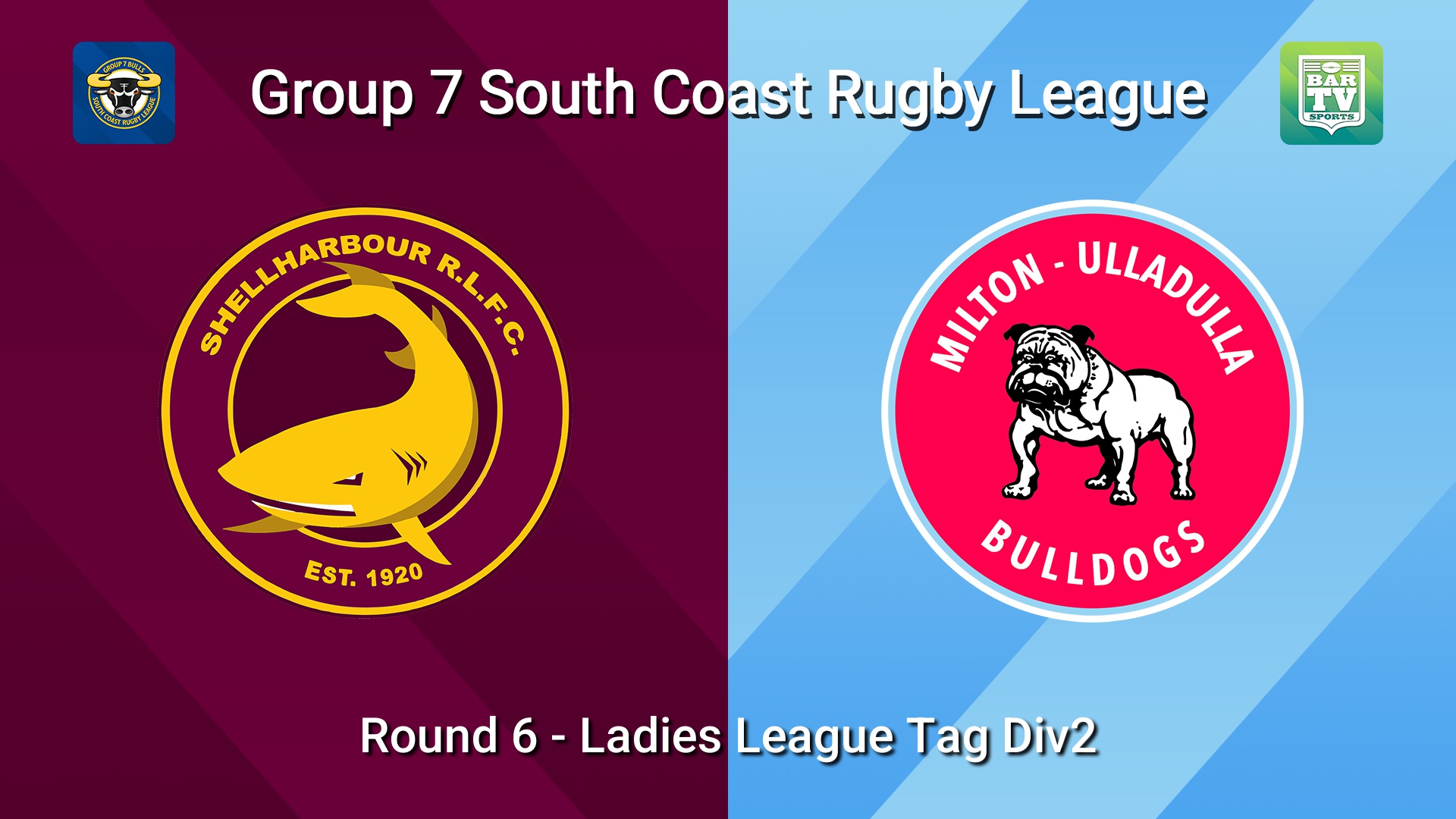 260523-video-South Coast Round 6 - Ladies League Tag Div2 - Shellharbour Sharks v Milton-Ulladulla Bulldogs Slate Image