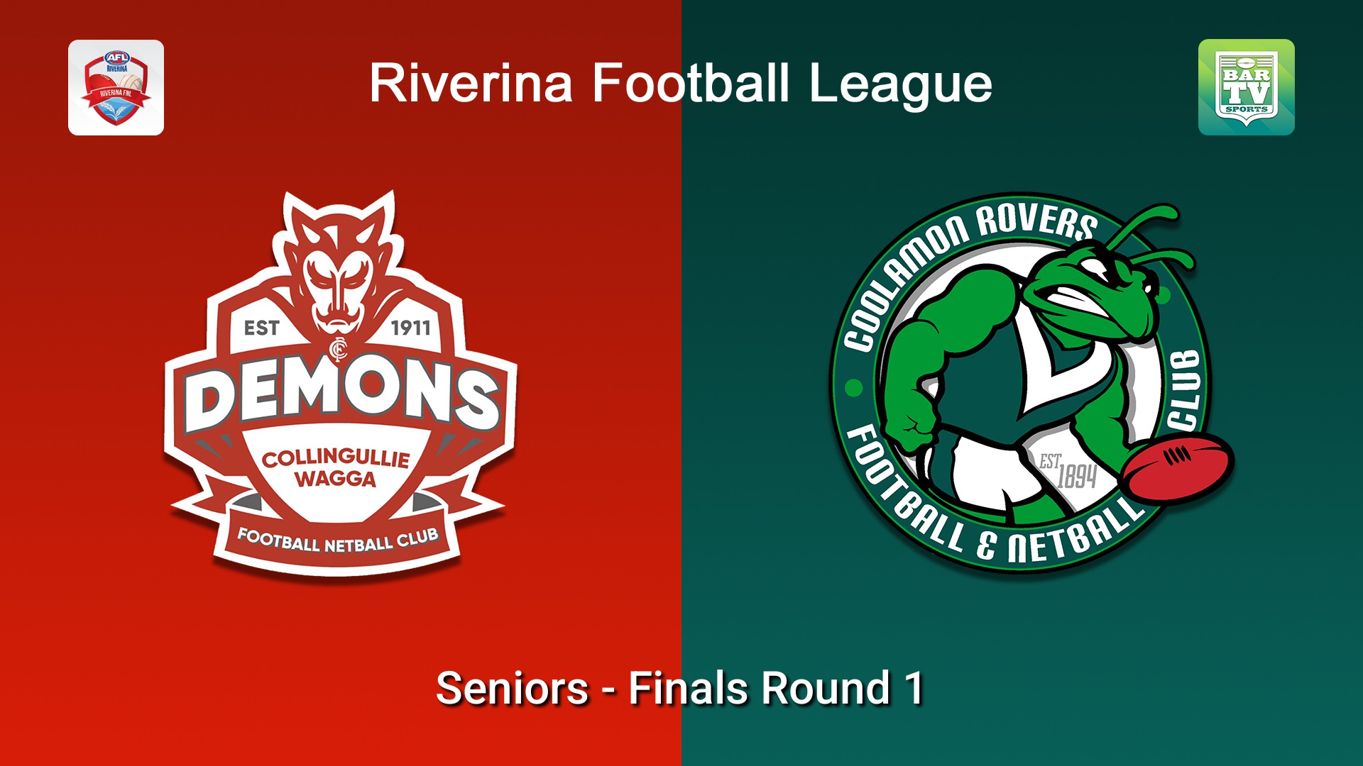 260822-video-Riverina Football League Finals Round 1 - Reserves - Collingullie Wagga Demons v Coolamon Rovers Slate Image