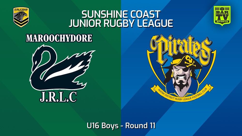 240614-video-Sunshine Coast Junior Rugby League Round 11 - U16 Boys - Maroochydore Swans JRL v Noosa Pirates JRL Slate Image