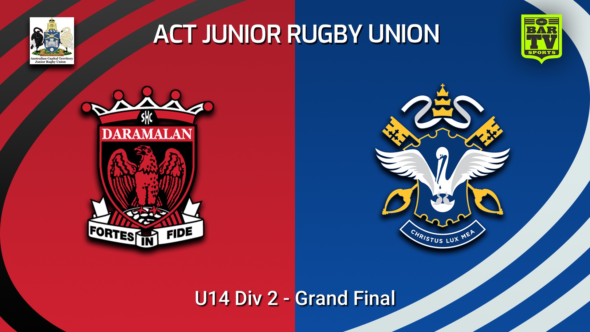 260905-video-ACT Junior Rugby Union Grand Final - U14 Div 2 - Daramalan College v St Edmund's Slate Image