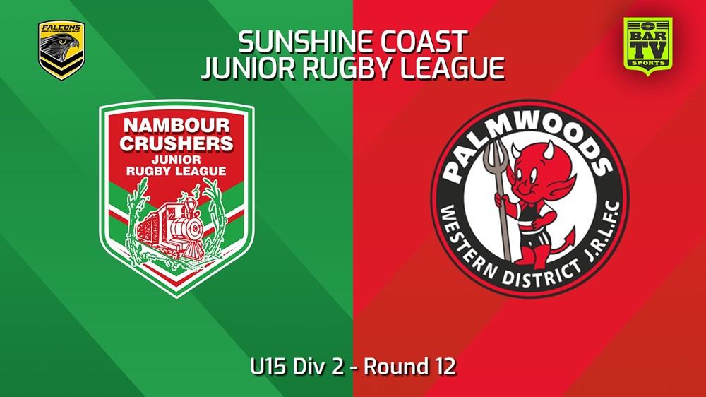 240621-video-Sunshine Coast Junior Rugby League Round 12 - U15 Div 2 - Nambour Crushers JRL v Palmwoods Devils JRL Slate Image
