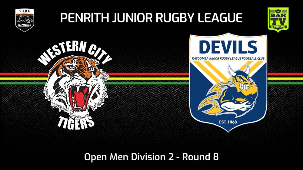 240602-video-Penrith & District Junior Rugby League Round 8 - Open Men Division 2 - Western City Tigers v Katoomba Devils Slate Image