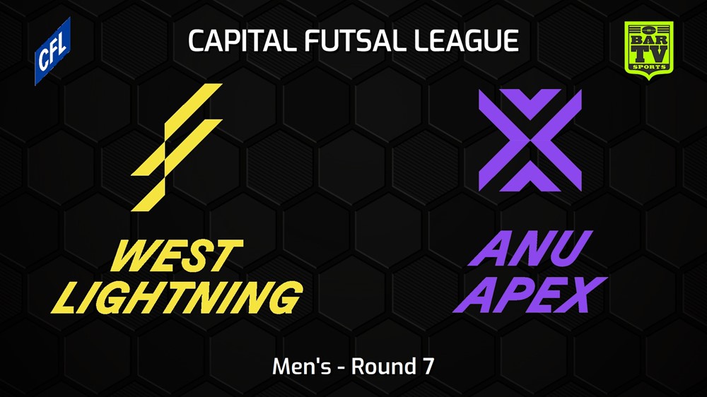 221211-Capital Football Futsal Round 7 - Men's - West Canberra Lightning v ANU Apex Slate Image