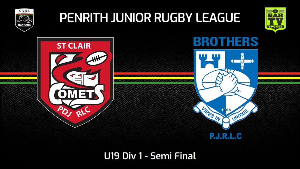 230813-Penrith & District Junior Rugby League Semi Final - U19 Div 1 - St Clair v Brothers Slate Image