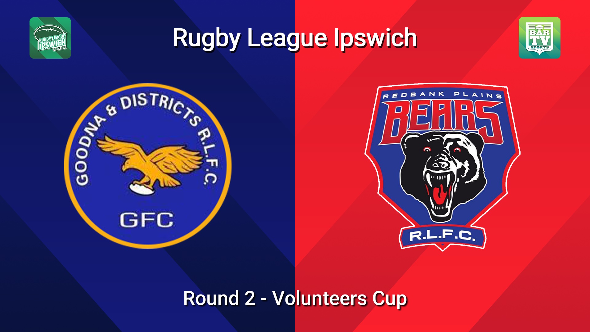 260329-video-Rugby League Ipswich Round 2 - Volunteers Cup - Goodna v Redbank Plains Bears Slate Image