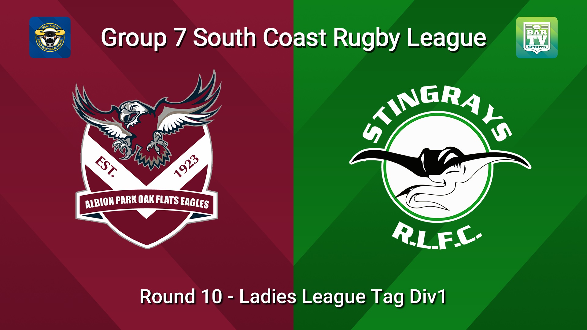 260628-video-South Coast Round 10 - Ladies League Tag Div1 - Albion Park Oak Flats v Stingrays of Shellharbour Slate Image