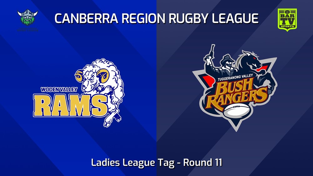 240622-video-Canberra Round 11 - Ladies League Tag - Woden Valley Rams v Tuggeranong Bushrangers Slate Image