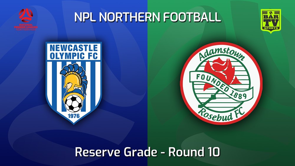 220515-NNSW NPLM Res Round 10 - Newcastle Olympic Res v Adamstown Rosebud FC Res Slate Image