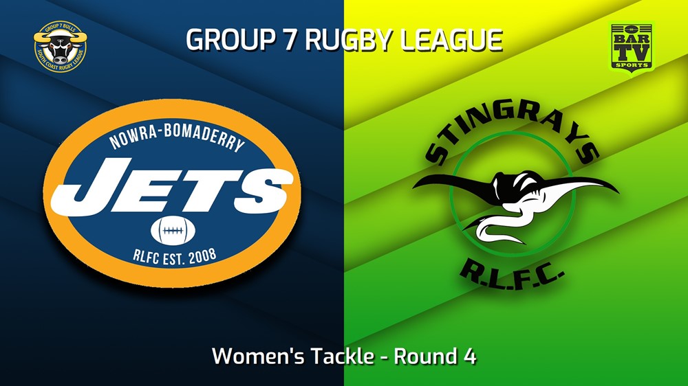230521-South Coast Round 4 - Women's Tackle - Nowra-Bomaderry Jets v Stingrays of Shellharbour Slate Image