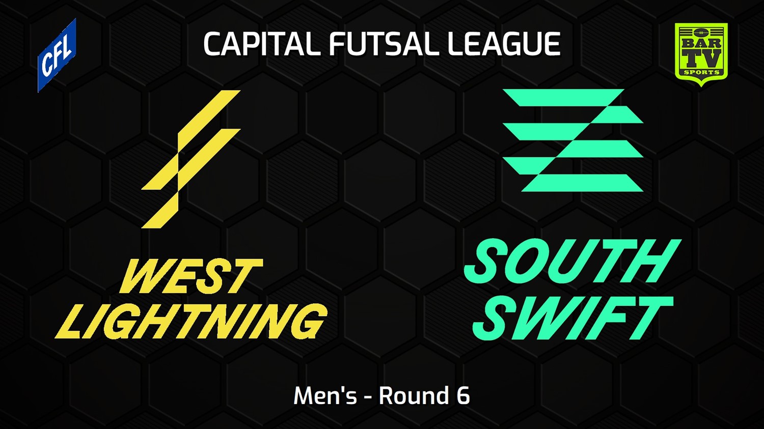 221203-Capital Football Futsal Round 6 - Men's - West Canberra Lightning v South Canberra Swift Minigame Slate Image