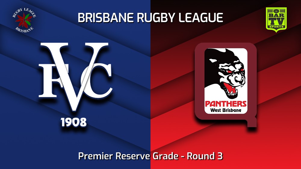 230401-BRL Round 3 - Premier Reserve Grade - Valleys Diehards v West Brisbane Panthers Slate Image