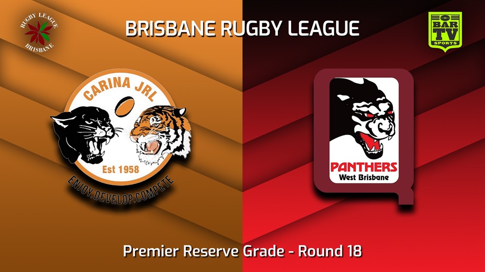 230812-BRL Round 18 - Premier Reserve Grade - Carina Juniors v West Brisbane Panthers Slate Image