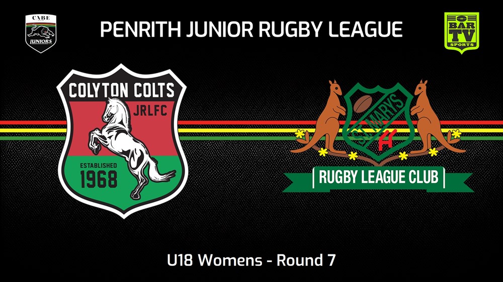 240526-video-Penrith & District Junior Rugby League Round 7 - U18 Womens - Colyton Colts v St Marys Slate Image