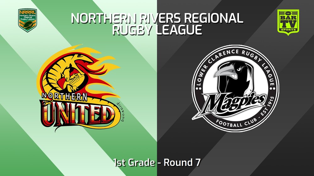 240518-video-Northern Rivers Round 7 - 1st Grade - Northern United v Lower Clarence Magpies Slate Image