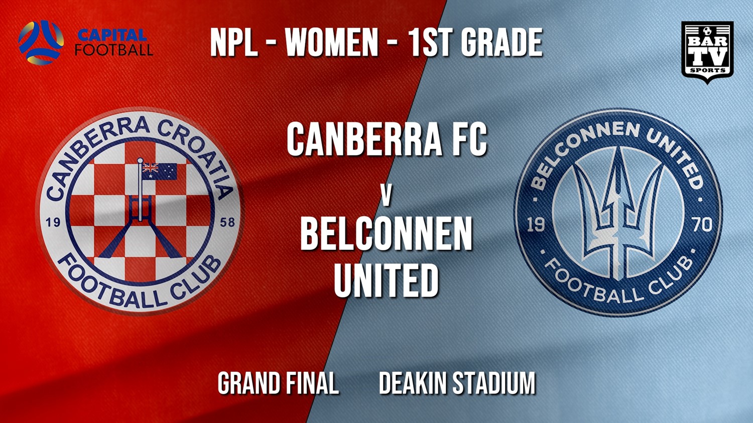 NPL Women - 1st Grade - Capital Football Finals Grand Final - Canberra FC (women) v Belconnen United (women) Minigame Slate Image