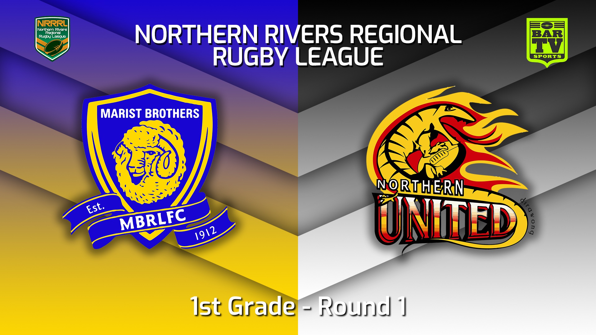 220424-Northern Rivers Round 1 - 1st Grade - Lismore Marist Brothers v Northern United Slate Image