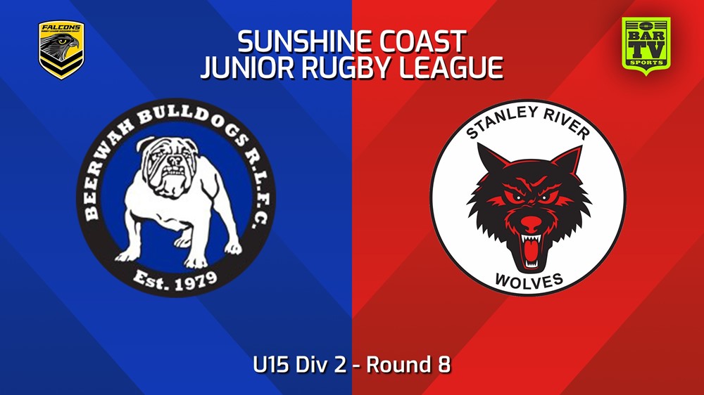 240524-video-Sunshine Coast Junior Rugby League Round 8 - U15 Div 2 - Beerwah Bulldogs JRL v Stanley River Wolves JRL Slate Image