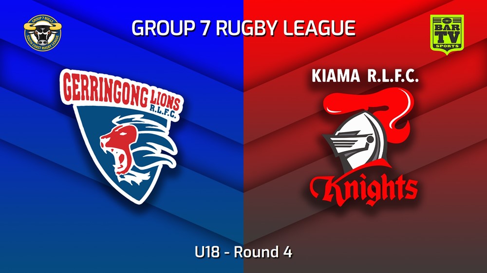 230422-South Coast Round 4 - U18 - Gerringong Lions v Kiama Knights Slate Image