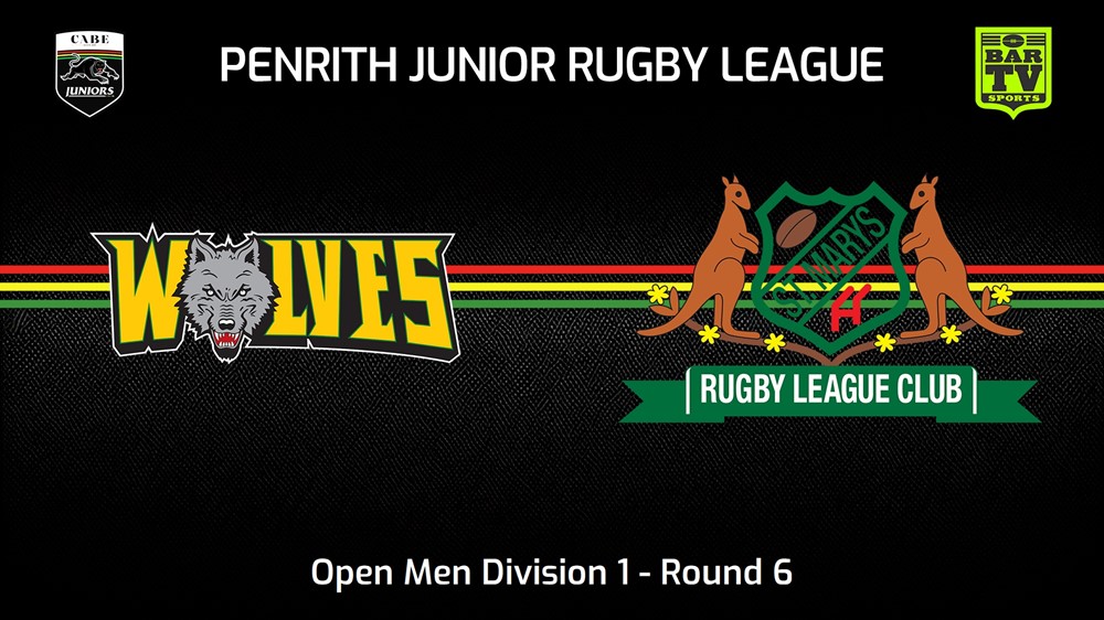240519-video-Penrith & District Junior Rugby League Round 6 - Open Men Division 1 - Windsor Wolves v St Marys Slate Image