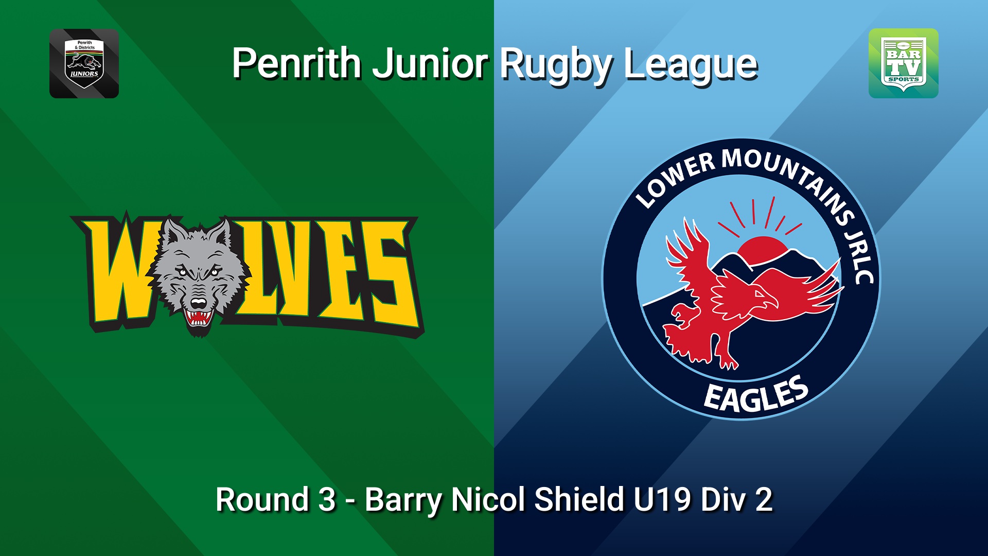 260419-video-Penrith & District Junior Rugby League Round 3 - Barry Nicol Shield U19 Div 2 - Windsor Wolves v Lower Mountains Slate Image