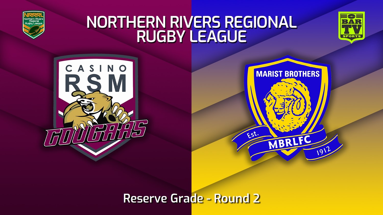 230423-Northern Rivers Round 2 - Reserve Grade - Casino RSM Cougars v Lismore Marist Brothers Minigame Slate Image