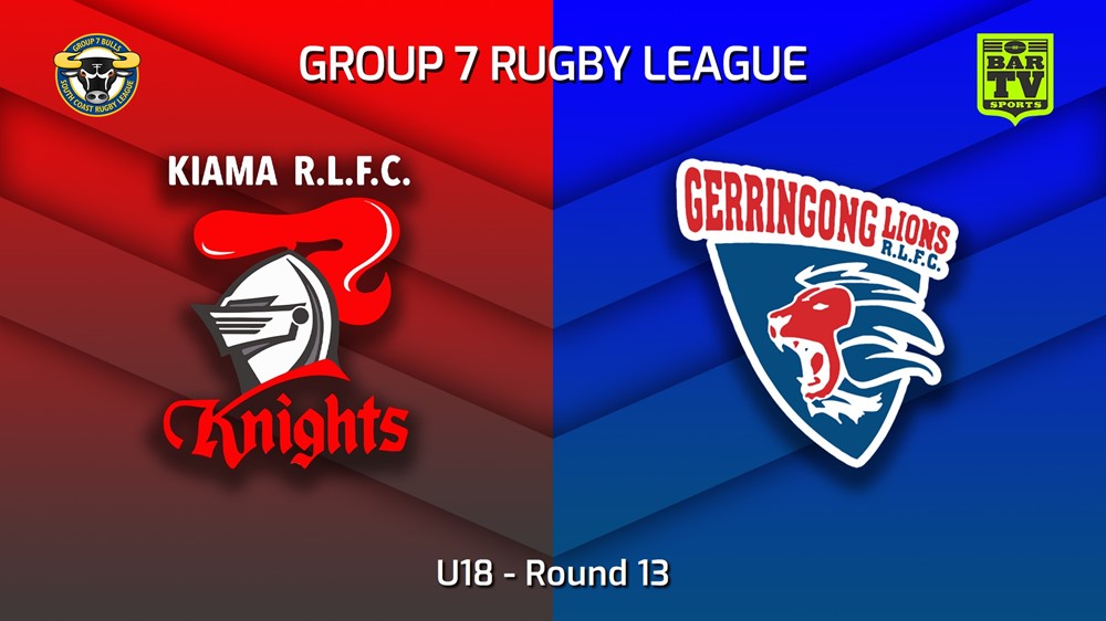 230709-South Coast Round 13 - U18 - Kiama Knights v Gerringong Lions Slate Image