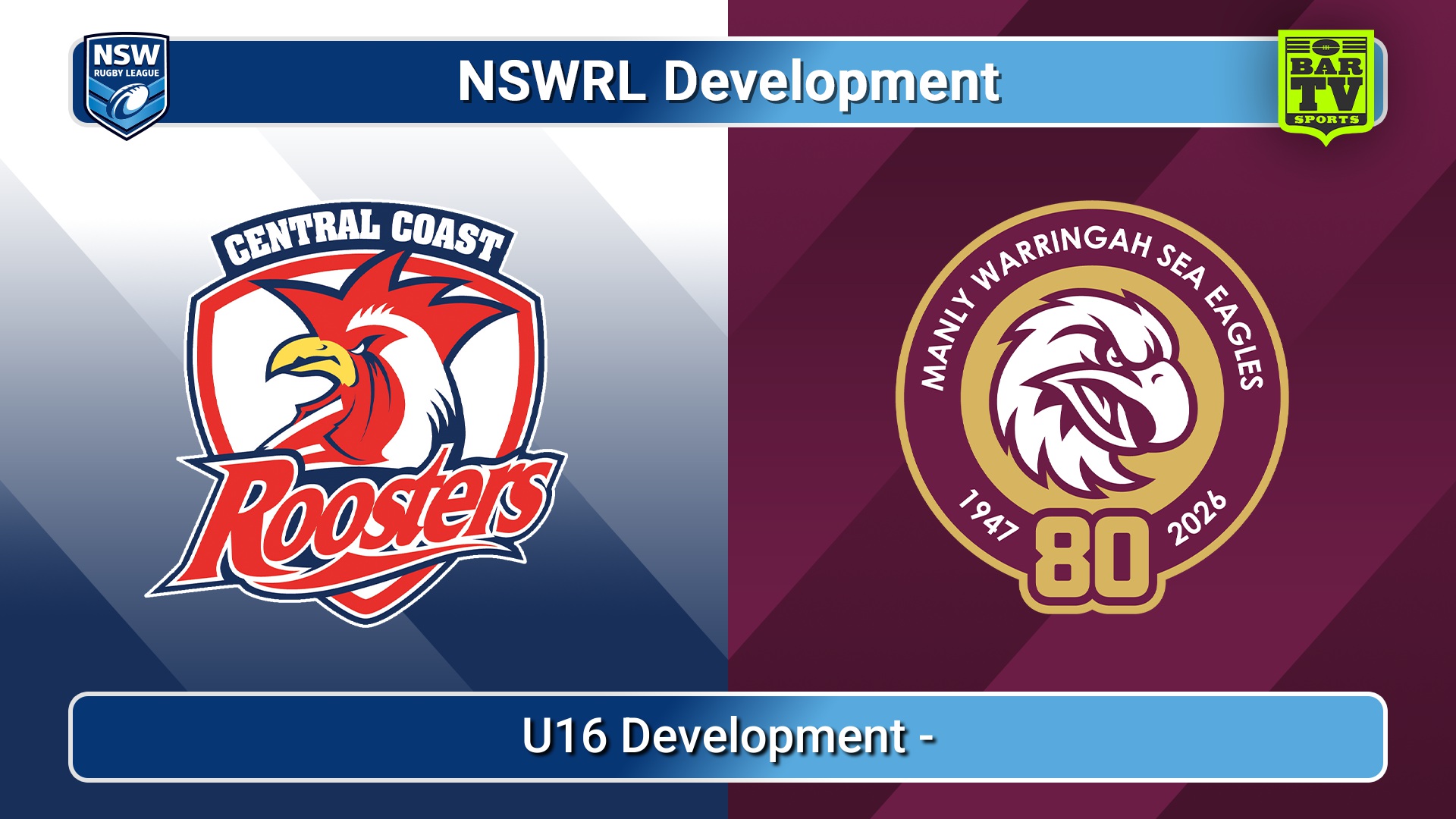 260405-video-NSWRL Development Development Match - U16 Development - Central Coast Roosters v Manly Warringah Sea Eagles Slate Image