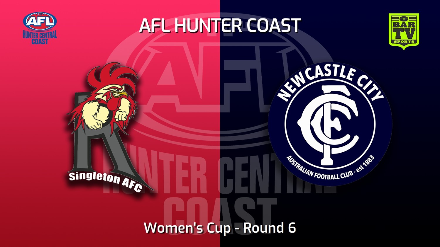 220618-AFL Hunter Central Coast Round 6 - Women's Cup - Singleton Roosters v Newcastle City  Minigame Slate Image